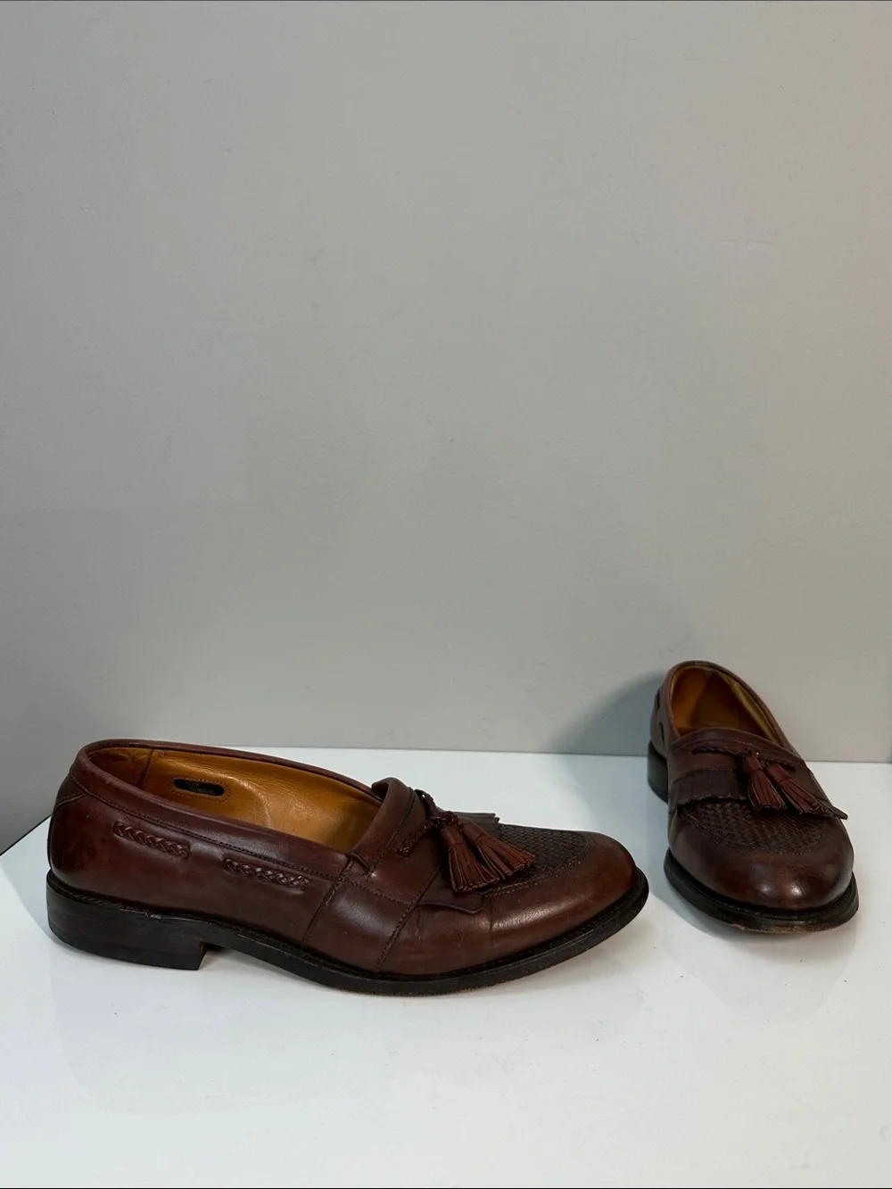 Allen Edmonds Cody Tassel Men’s Brown Leather Casual Dress Shoes Size 9